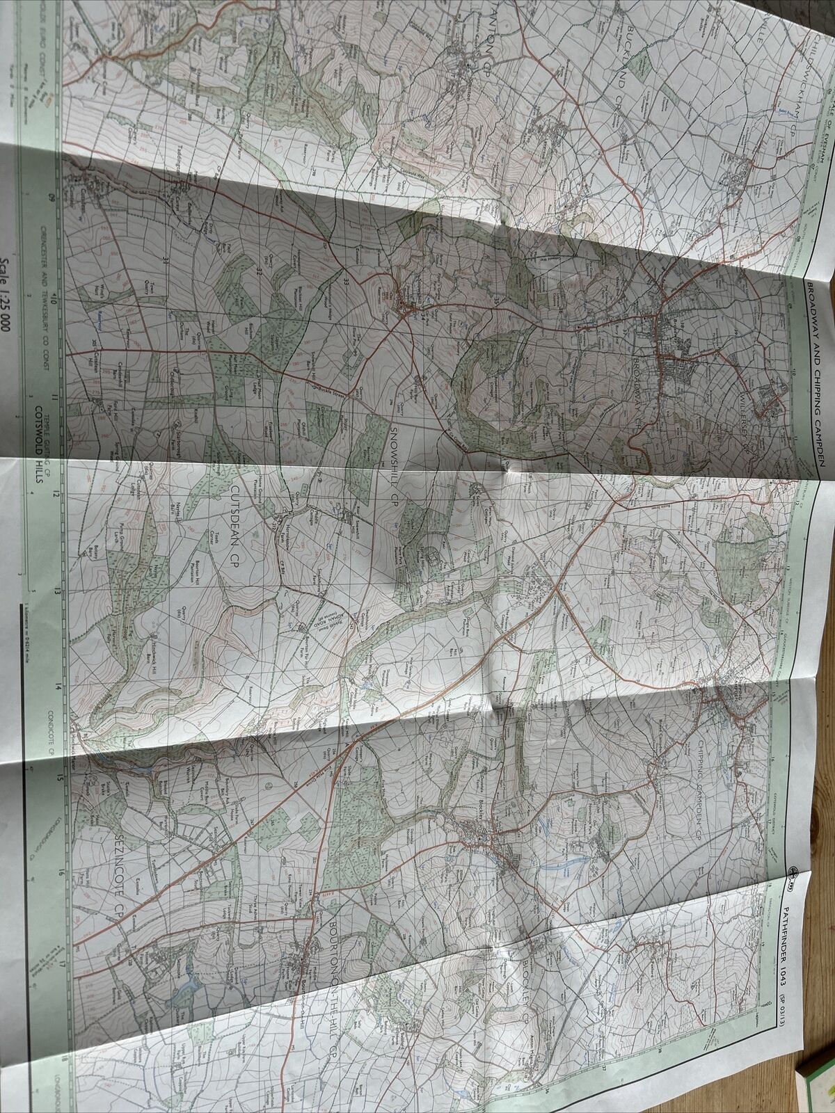 BROADWAY & CHIPPING CAMPDEN Pathfinder 1043 Ordnance Survey Sheet 1:25000 1990