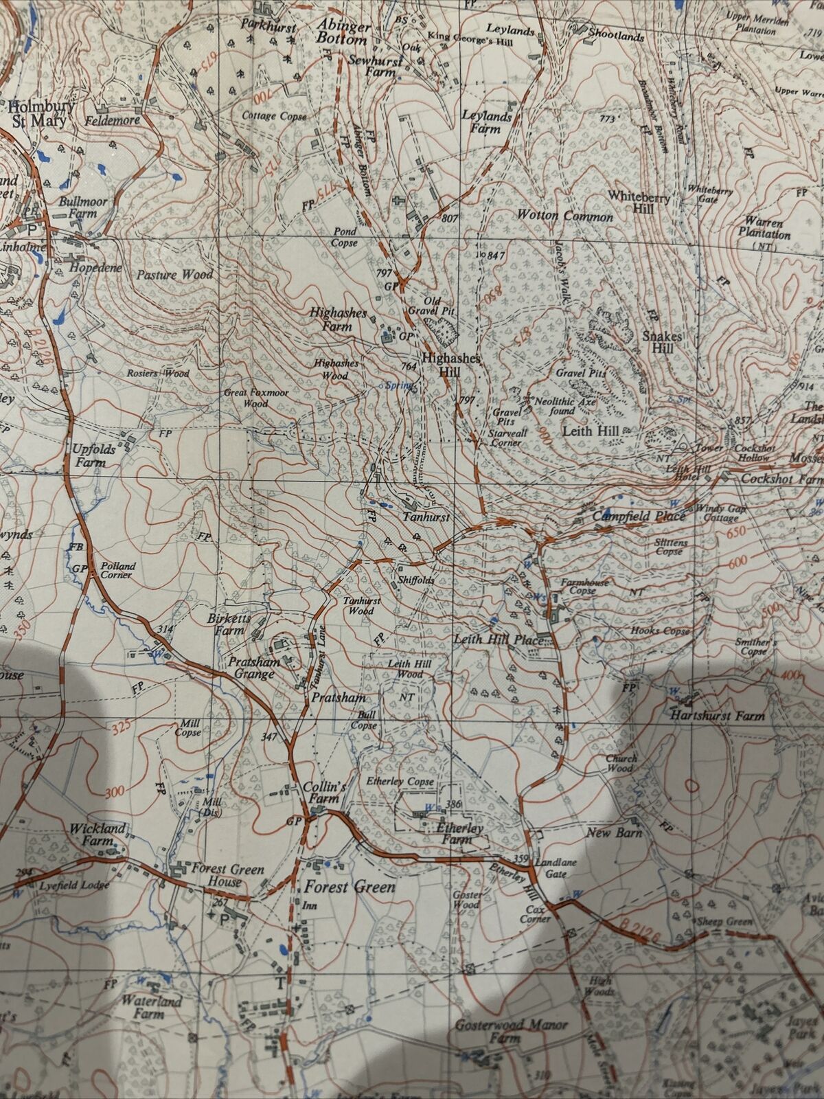 DORKING Ordnance Survey Sheet TQ14 1:25000 1956 Holmwood Capel