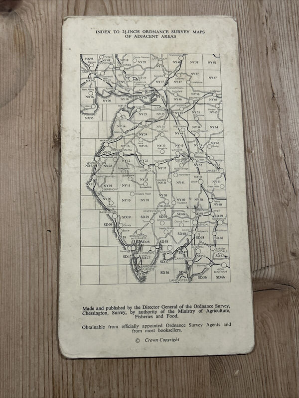 LOWESWATER Ordnance Survey Sheet NY12  1:25000 1953 Lakes Lake District Lorton