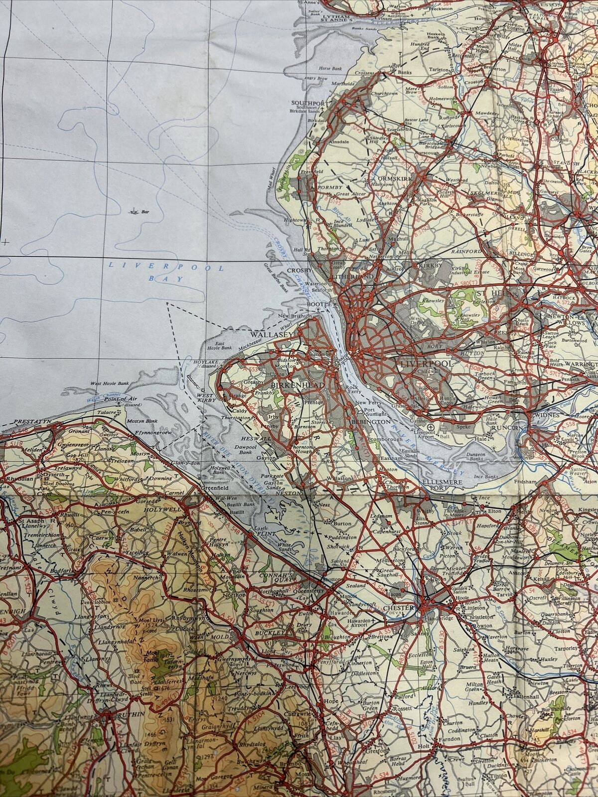 NORTH WALES & LANCASHIRE 1969 Ordnance Survey Quarter Inch Map Sheet 10