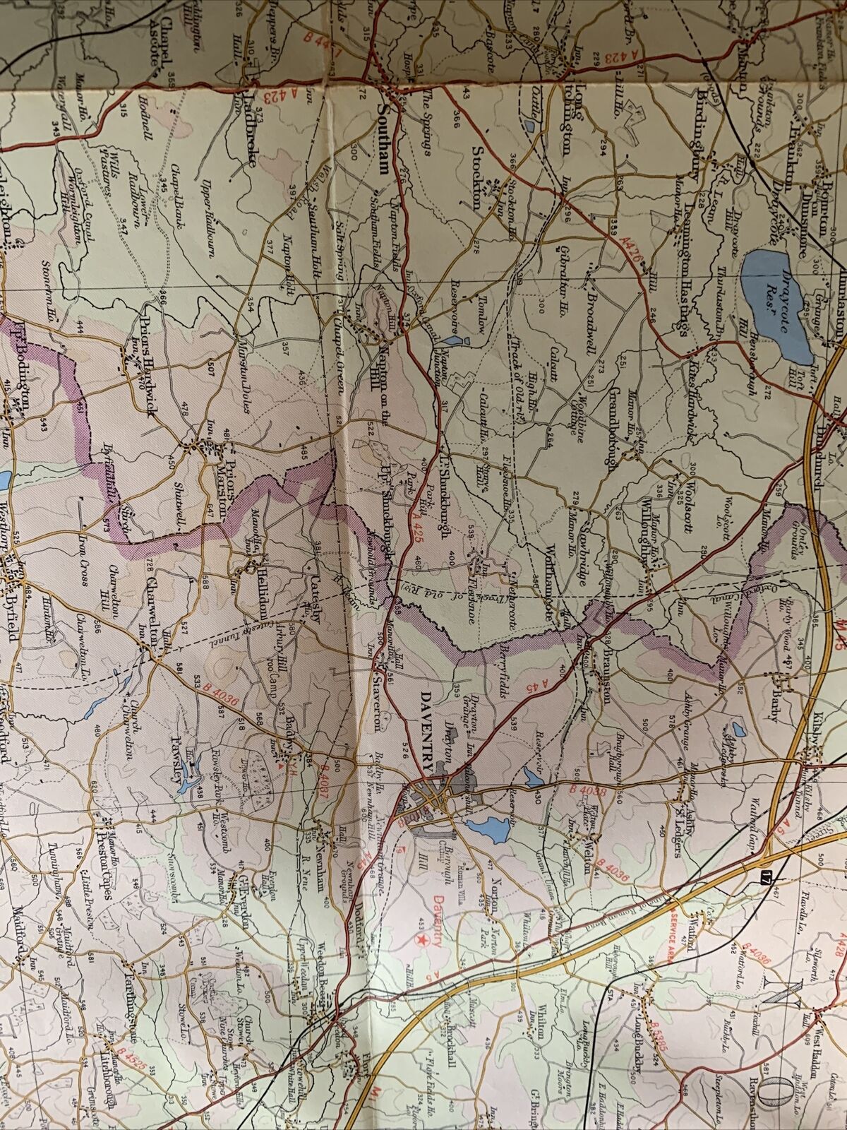 WARWICKSHIRE Bartholomew - Half Inch Map 1972 No 19 Coventry Northampton