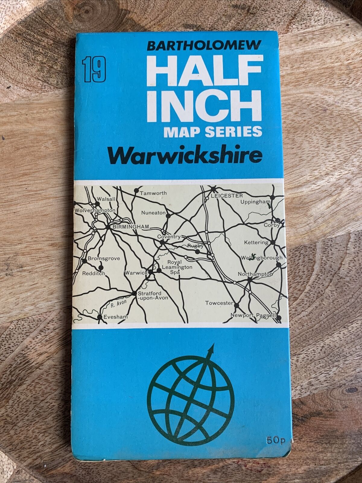 WARWICKSHIRE Bartholomew - Half Inch Map 1972 No 19 Coventry Northampton