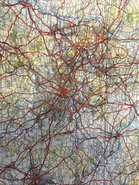 THE MIDLANDS 1962 Ordnance Survey Paper Quarter Inch Map Sheet 13 Birmingham