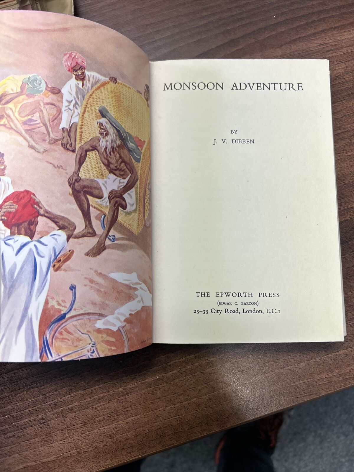 MONSOON ADVENTURE J V Dibben Published 1949 Hardback Dust Jacket First Childrens