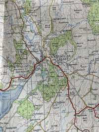 KIRKCUDBRIGHT Ordnance Survey Seventh Series CLOTH One inch 1963 Sheet 80