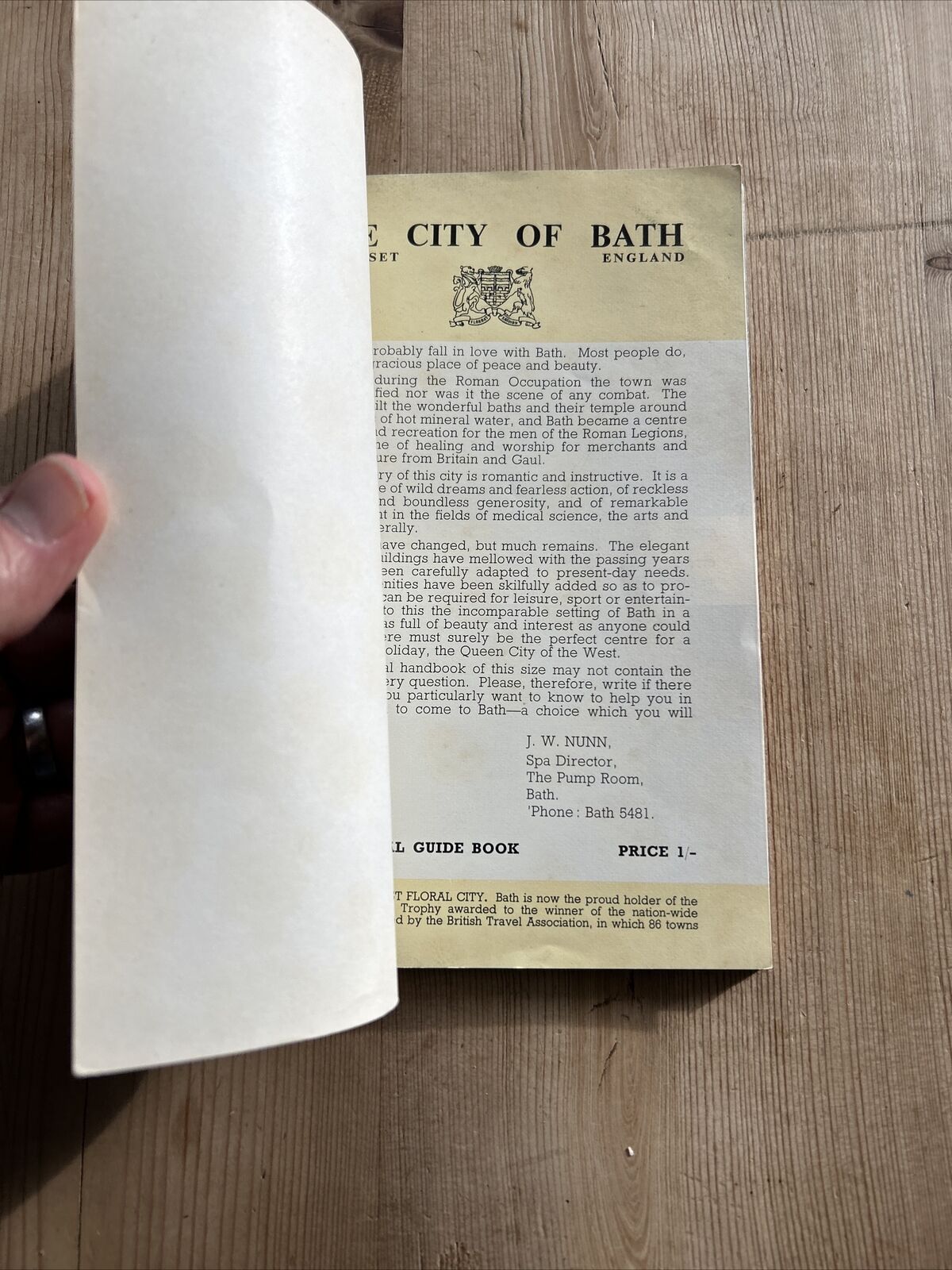 BATH THE GEORGIAN CITY Official Guide Book 1965 Maps Photos History