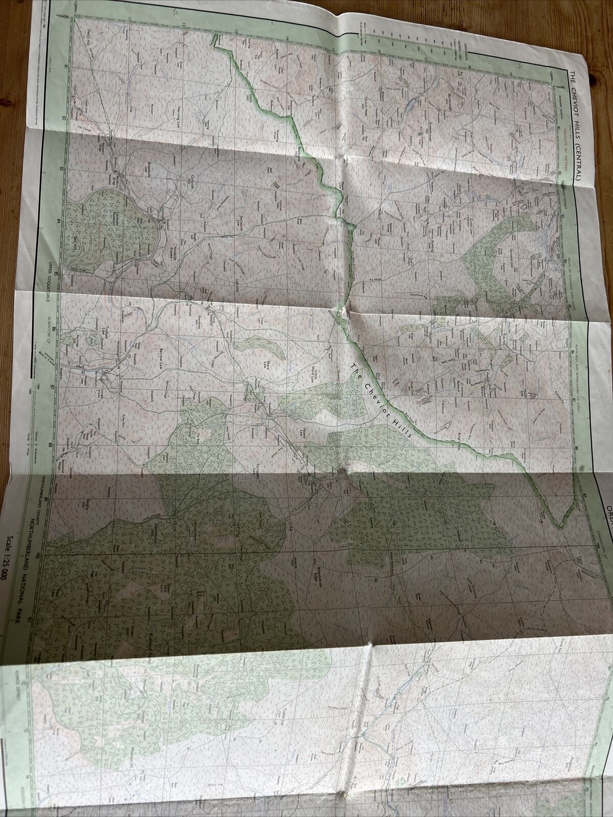 The CHEVIOT HILLS CENTRAL Pathfinder Ordnance Survey NT81/91 1:25000 1986