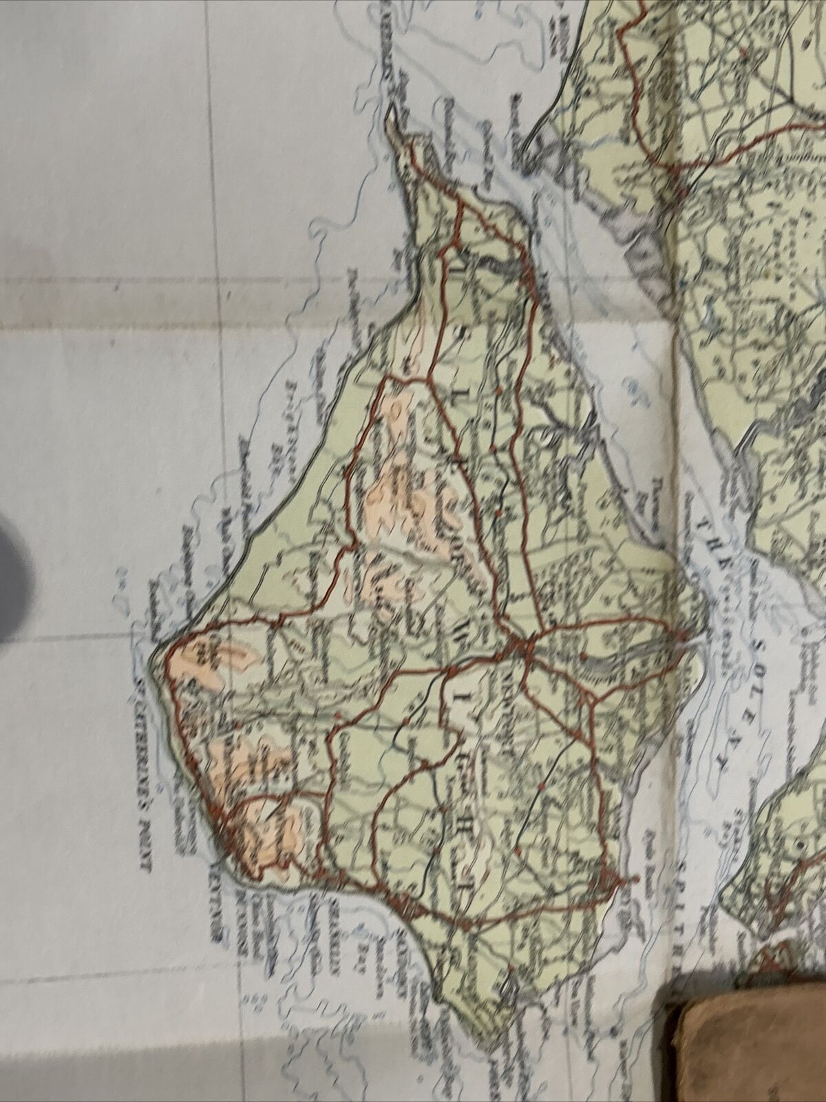 ENGLAND SOUTH Ordnance Survey Cloth Quarter Inch Map 1919 Sheet 11 Third Edition