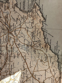 ST DAVIDS & CARDIGAN Ordnance Survey Cloth One Inch Map 1923 No 88 Contoured