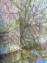 TYNESIDE Bartholomew Map 1971 Half Inch Paper No 39 Teeside Milburn Forest