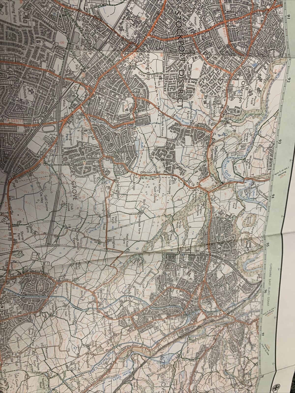 STOCKPORT South - Ordnance Survey Pathfinder Map Sheet 741 1987 Poynton Marple