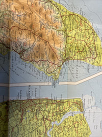 NORTH LANCASHIRE Bartholomew Half Inch Cloth Map 1970 No 31 Isle Of Man Preston