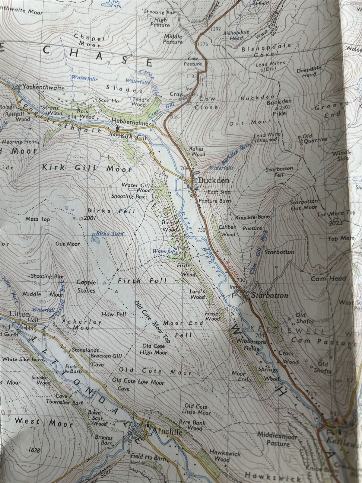 WENSLEYDALE Ordnance Survey Seventh Series Paper One inch 1955 Sheet 90 HAWES