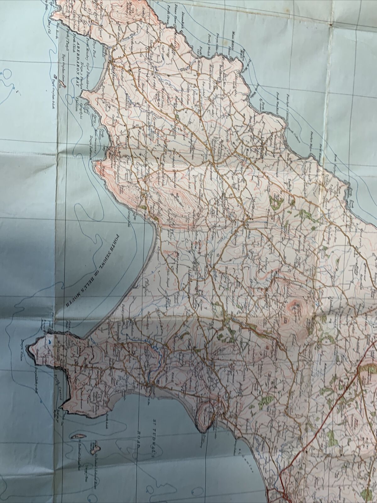 PORTMADOC & CRICCIETH No 49 Ordnance Survey Popular One Inch Cloth Map 1933