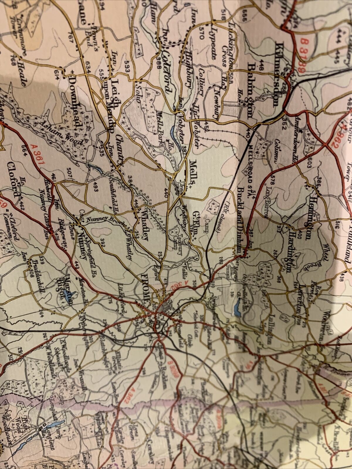 NORTH SOMERSET Bartholomew Cloth Half Inch Map No 7 1965 Cardiff Bristol Bath