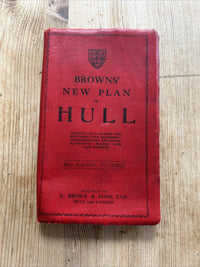 HULL - BROWNS CLOTH NEW PLAN Red Edition Humber Kingston 1930s?