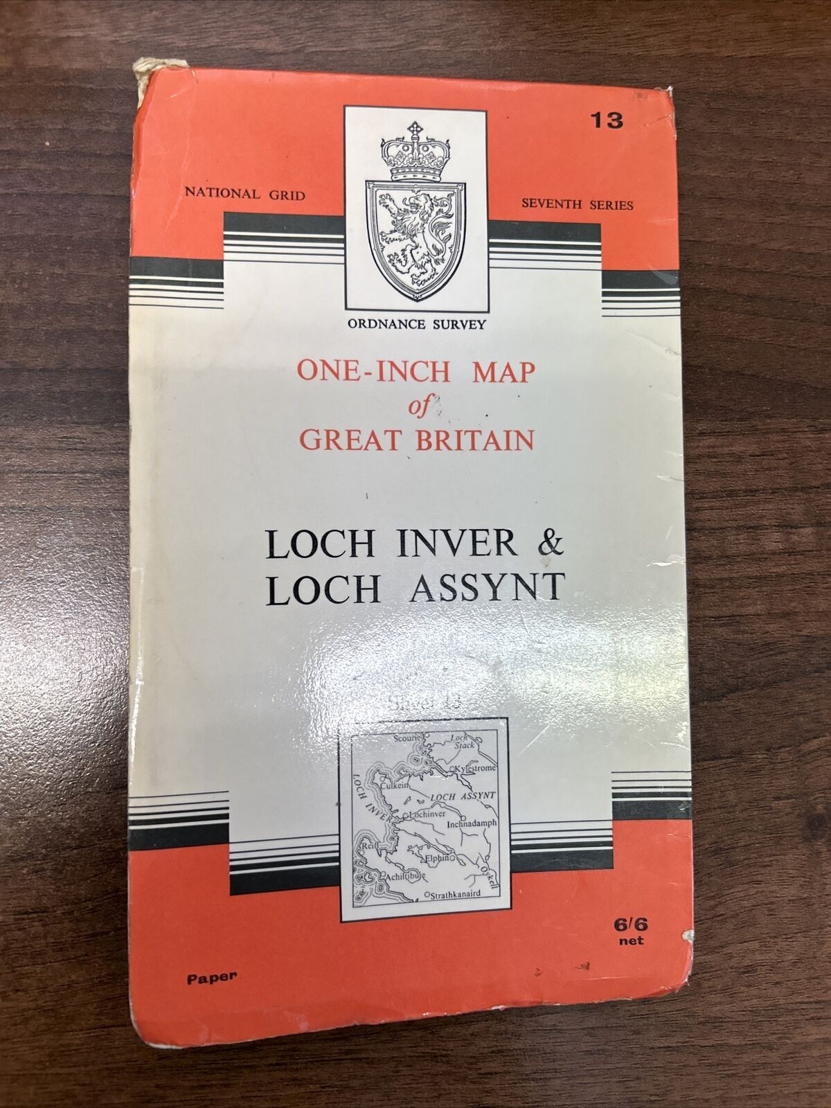 LOCH INVER & LOCH ASSYNT Ordnance Survey Seventh Series Paper 1 in 1959 Sheet 13