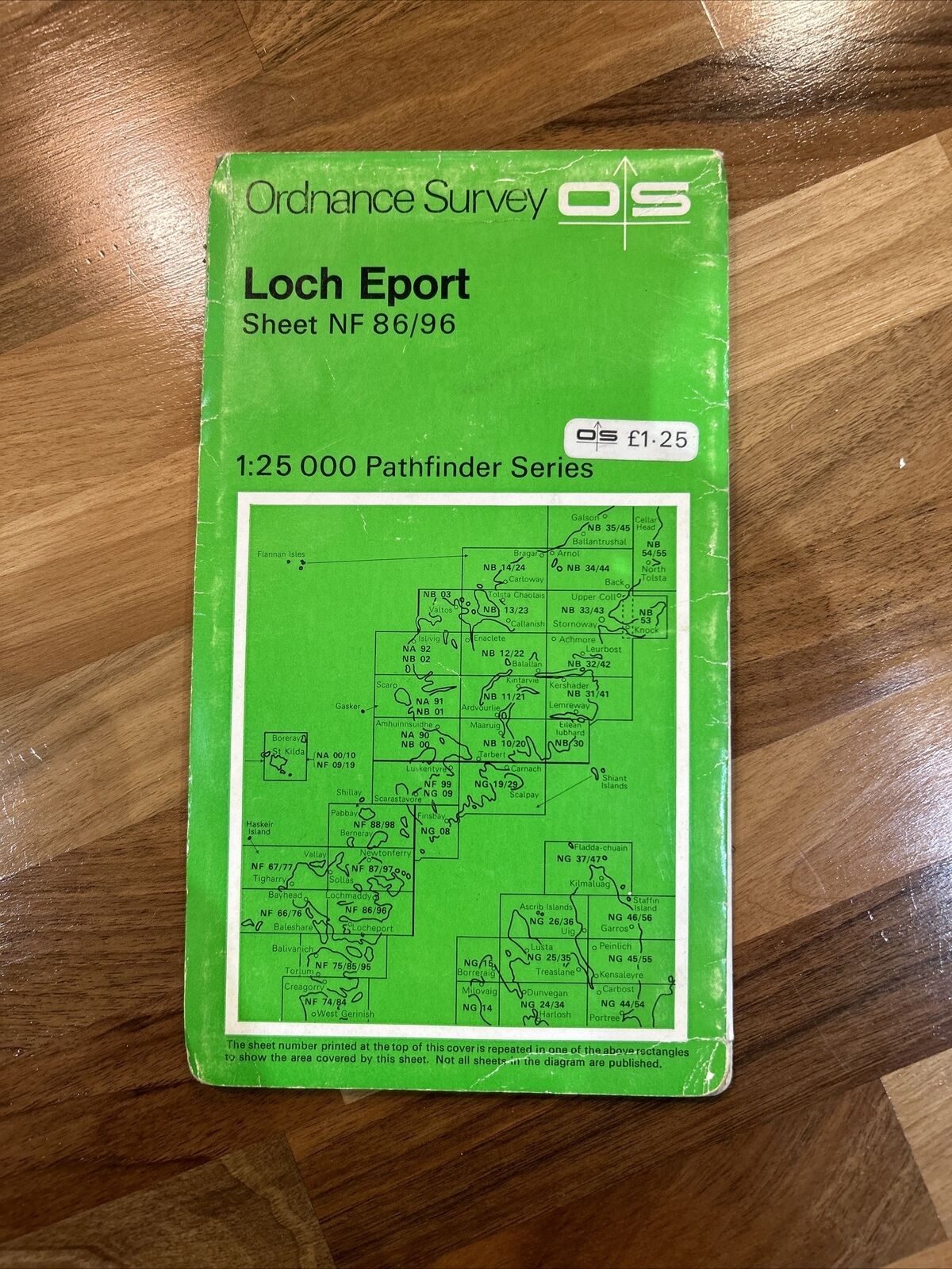 LOCH EPORT Ordnance Survey Second Series Pathfinder Sheet NF86/96 1977 Lochmaddy