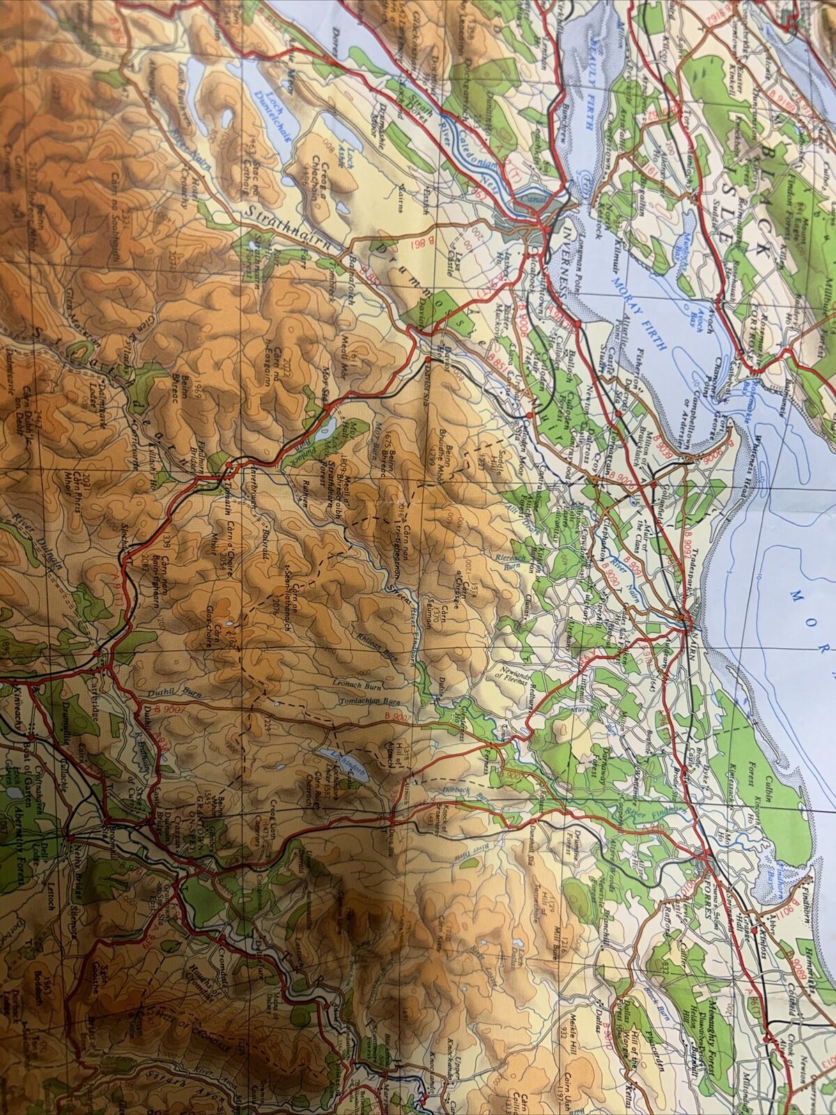 EASTERN HIGHLANDS 1962 Paper Ordnance Survey Quarter Inch Map Sheet 5 Grampians