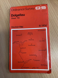 DOLGELLAU Ordnance Survey Map No 116 Seventh Ed 1967 Portmadoc Coed Y Brenin