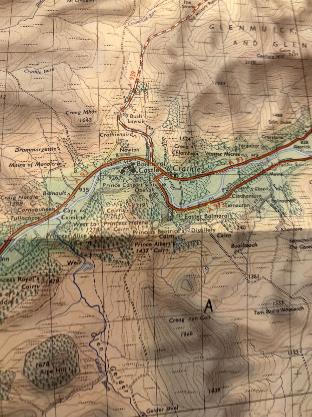 CAIRNGORMS ORDNANCE SURVEY TOURIST MAP Of the 1964 Glenshee Crathie Carrbridge