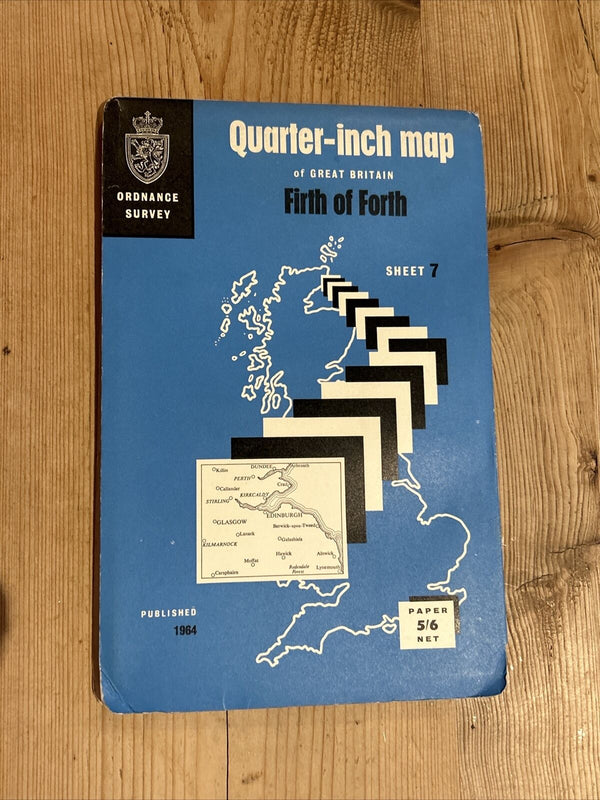 FIRTH OF FORTH 1964 Ordnance Survey Quarter Inch Map Sheet 7 Edinburgh