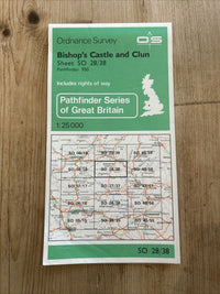 BISHOPS CASTLE & CLUN Pathfinder 930 Ordnance Survey SO28/38 1:25,000 1985