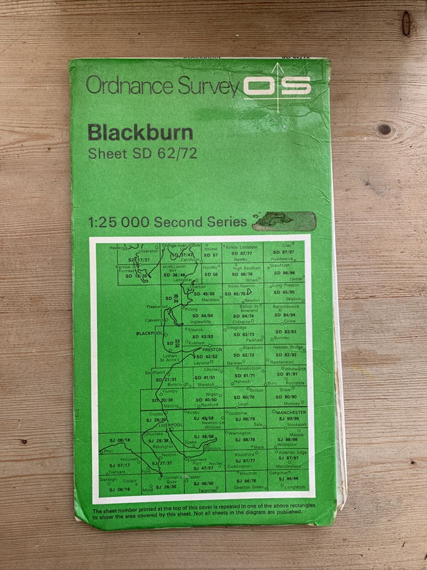 BLACKBURN Darwen Accrington Ordnance Survey 1:25000 Second Series 1978