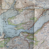 LOCHCARRON -Ordnance Survey Cloth Map One Inch 1957  Edition 1961 Print Sheet 26