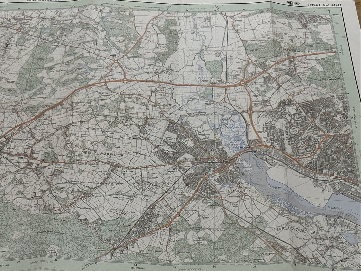 TOTTON & Part Of NEW FOREST Pathfinder Ordnance Survey SU21/31 1:25000 1980