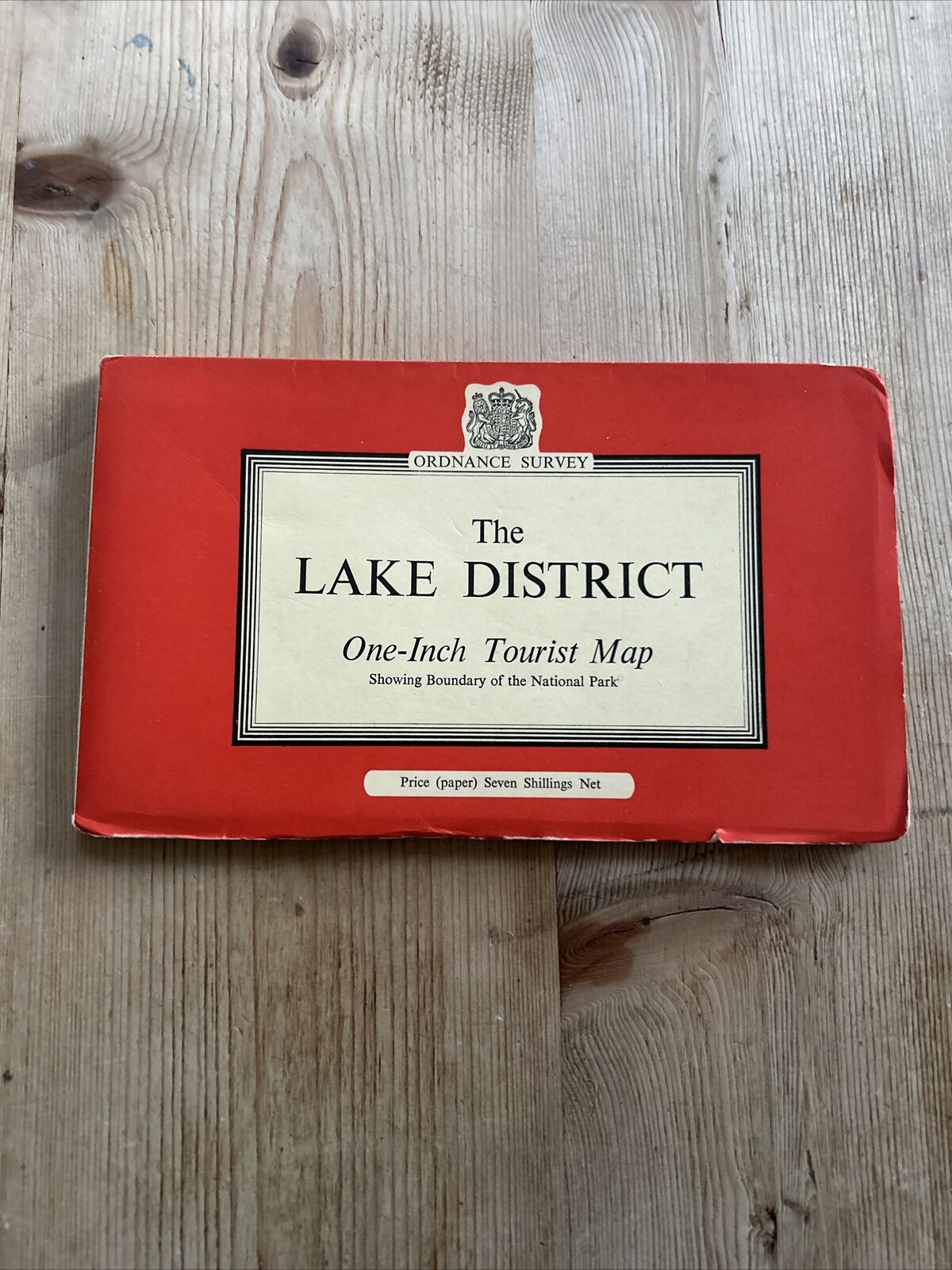 LAKE DISTRICT 1958 Paper Ordnance Survey Tourist Map Lakes Coniston Windermere