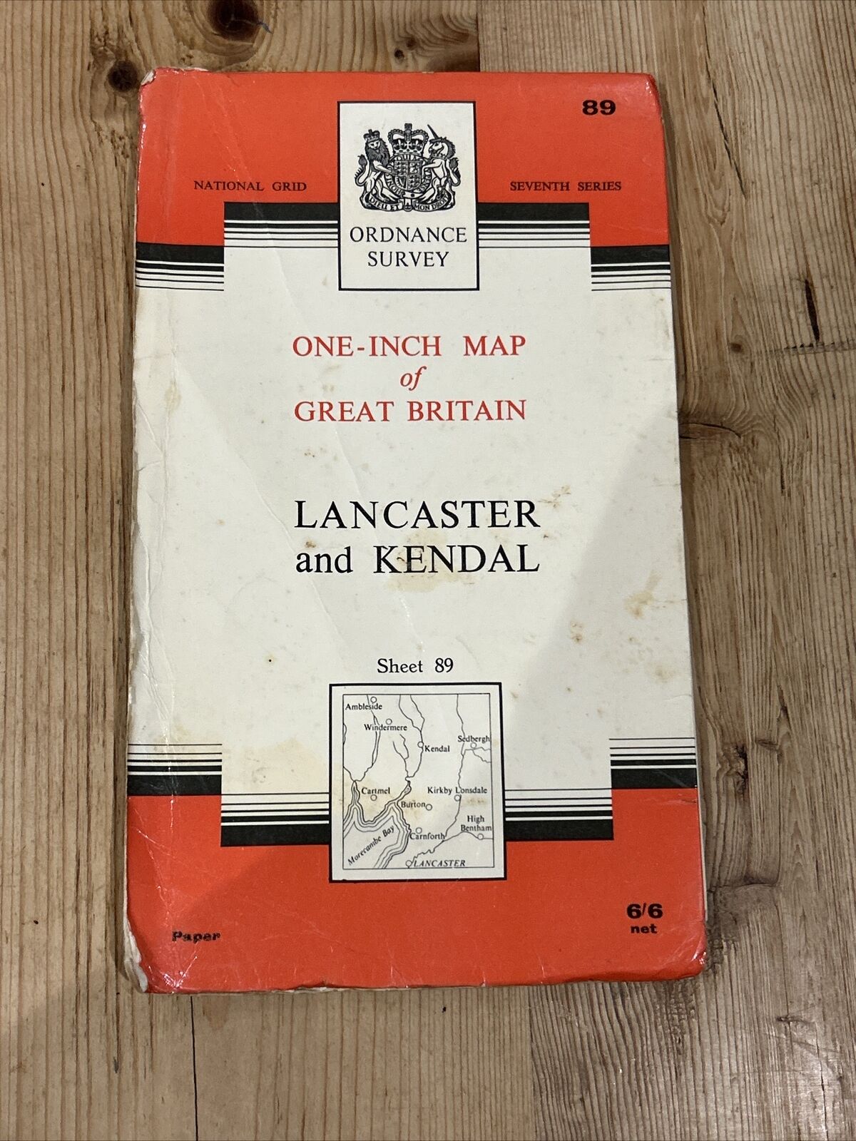 LANCASTER & KENDAL Ordnance Survey Map Seventh Edition One Inch 1965 Sheet 89