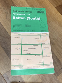 BOLTON South - Pathfinder Ordnance Survey 1:25000 1992 No 712 Westhoughton