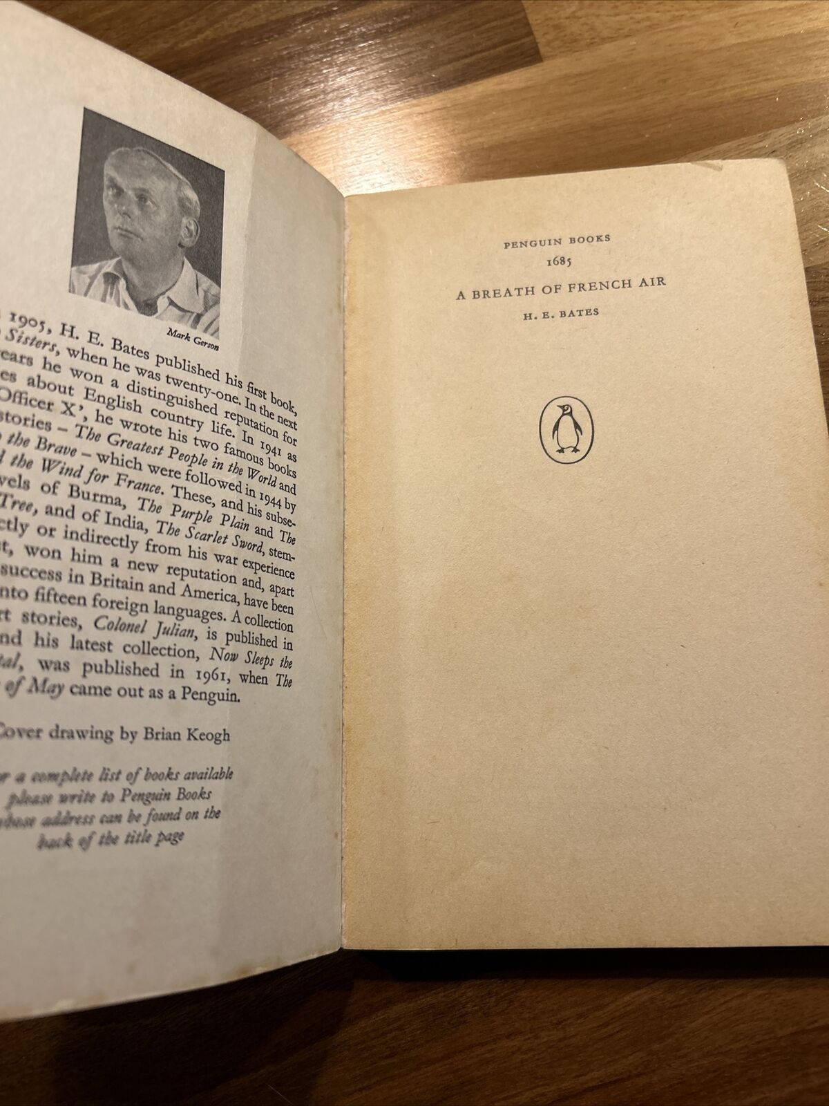 A BREATH OF FRENCH AIR - H E Bates - Penguin Books No 1685 1962