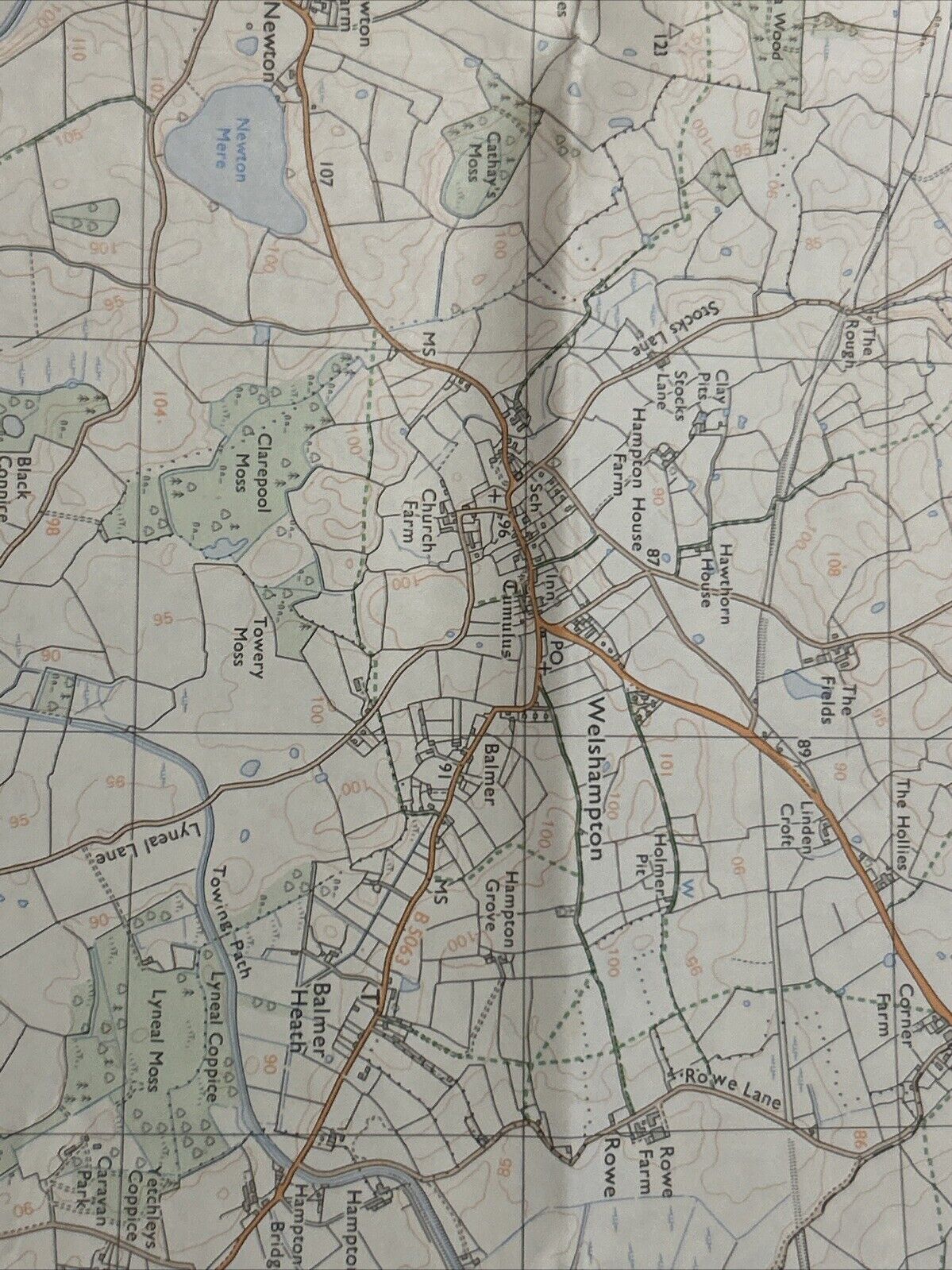 ELLESMERE EAST & PREES Pathfinder 828 Ordnance Survey 1:25000 1986 SJ 43/53