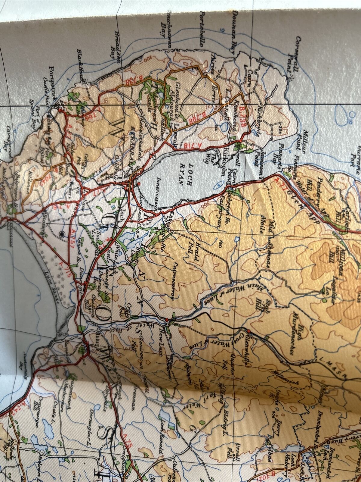 SCOTLAND SOUTH WEST Ordnance Survey Paper Sheet 2 Quarter Inch Map 4th Ed 1946