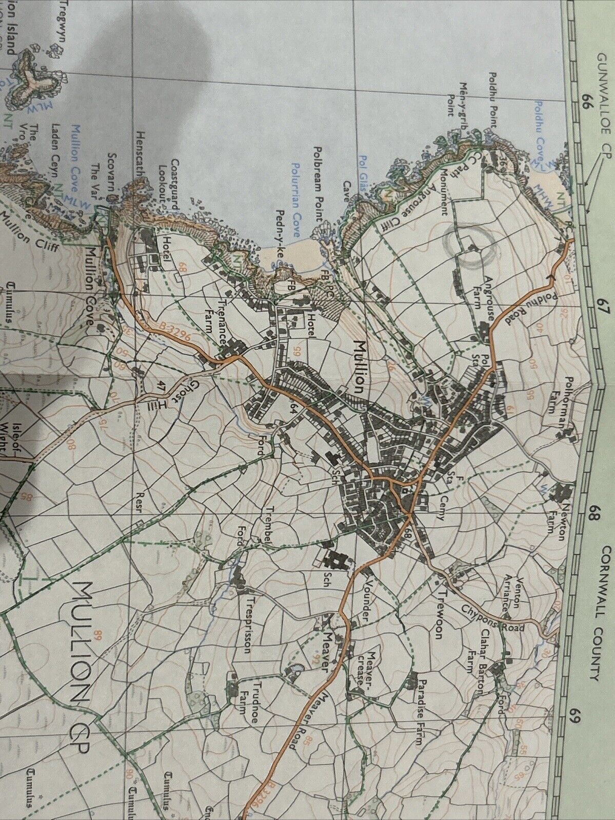 LIZARD POINT Pathfinder 1372 Ordnance Survey Sheet 1:25000 1986 Coverack