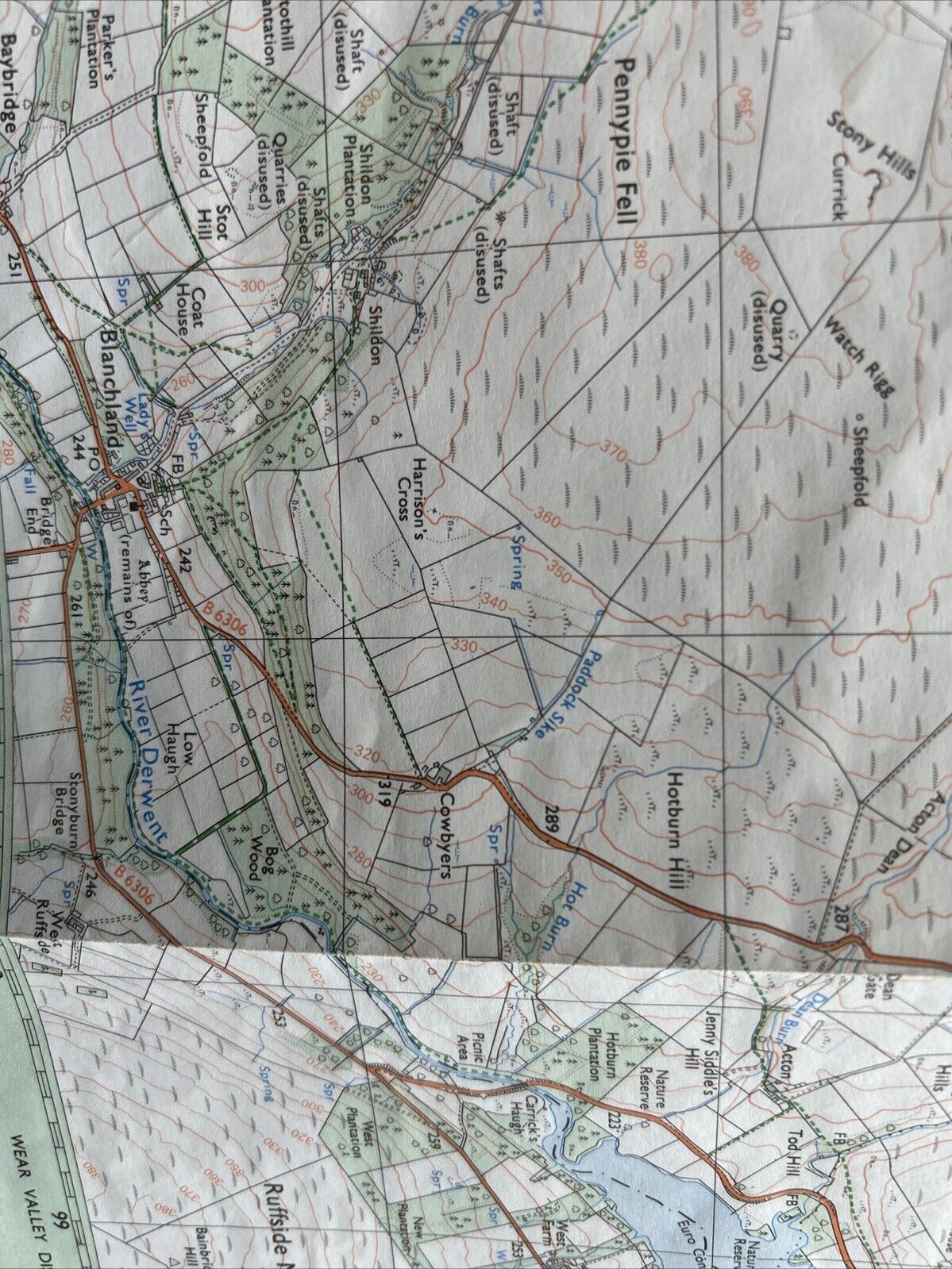 ALLENDALE TOWN & BLANCHLAND Ordnance Survey Map Pathfinder 560 1986 Derwent