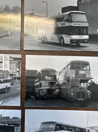 BUSES 6 Black & White Photo Ephemera BUNDLE JOB LOT Bolton Stockport Lancashire