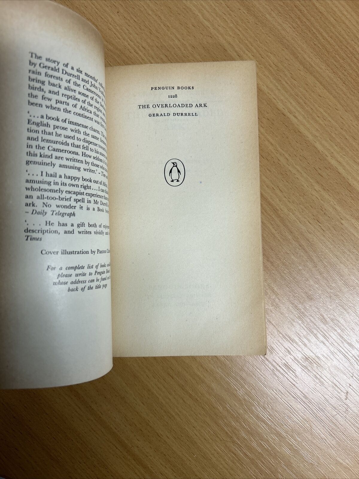 THE OVERLOADED ARK - Gerald Durrell - Penguin Books No 1228 1957