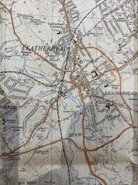 LEATHERHEAD Ordnance Survey First Series  Sheet TQ15 1956 Effingham