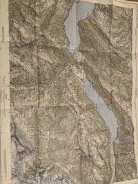 Interlaken Suisse - Switzerland MAP Landeskarte Carte Bernese Oberland 1938