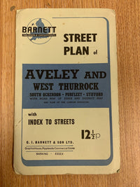 Aveley & West Thurrock Essex - Barnett 1970s? Plan Map - Advertising