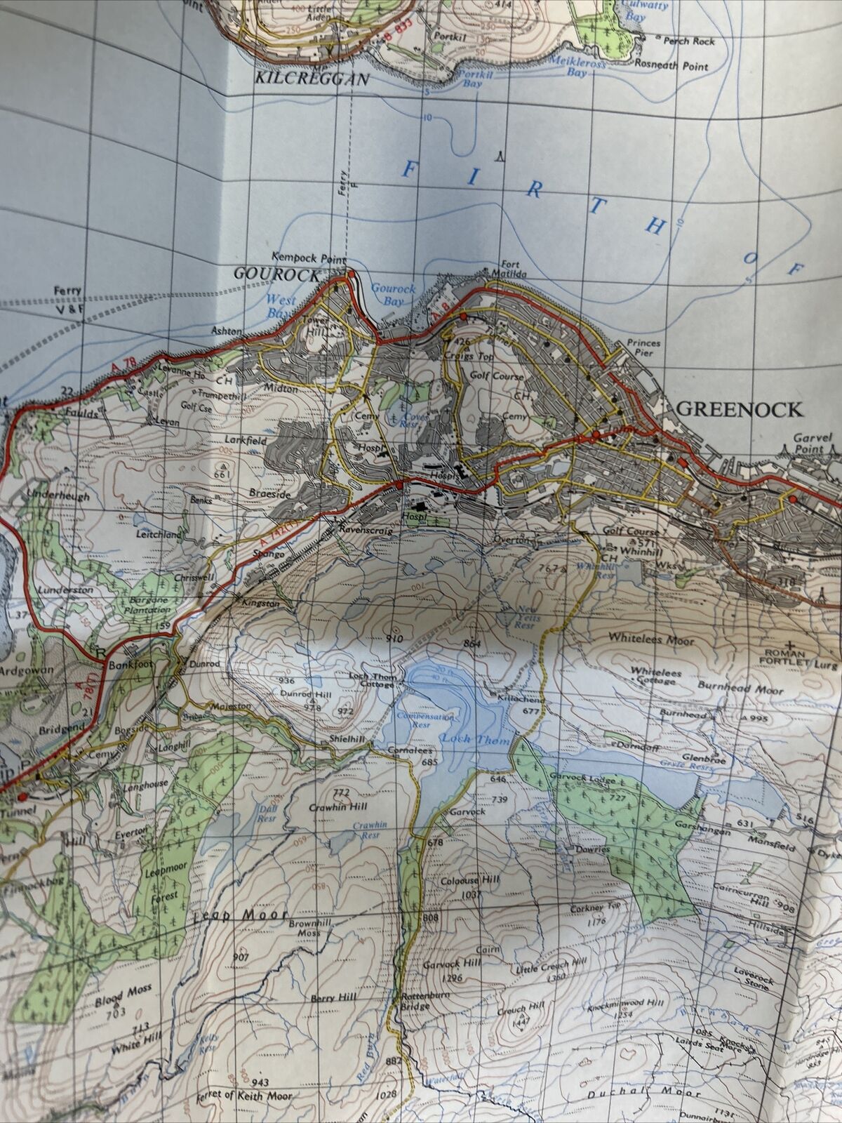 FIRTH OF CYLDE Ordnance Survey One Inch Sheet 59 Good Condition 1965 Scotland