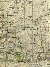 HEXHAM Ordnance Survey Seventh Series CLOTH One Inch Map Sheet 77 1964 Birtley