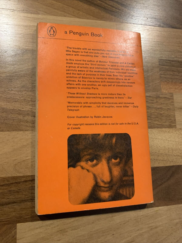 THOSE WITHOUT SHADOWS By Francoise Sagan - Penguin Books No 1654 - 1964 France