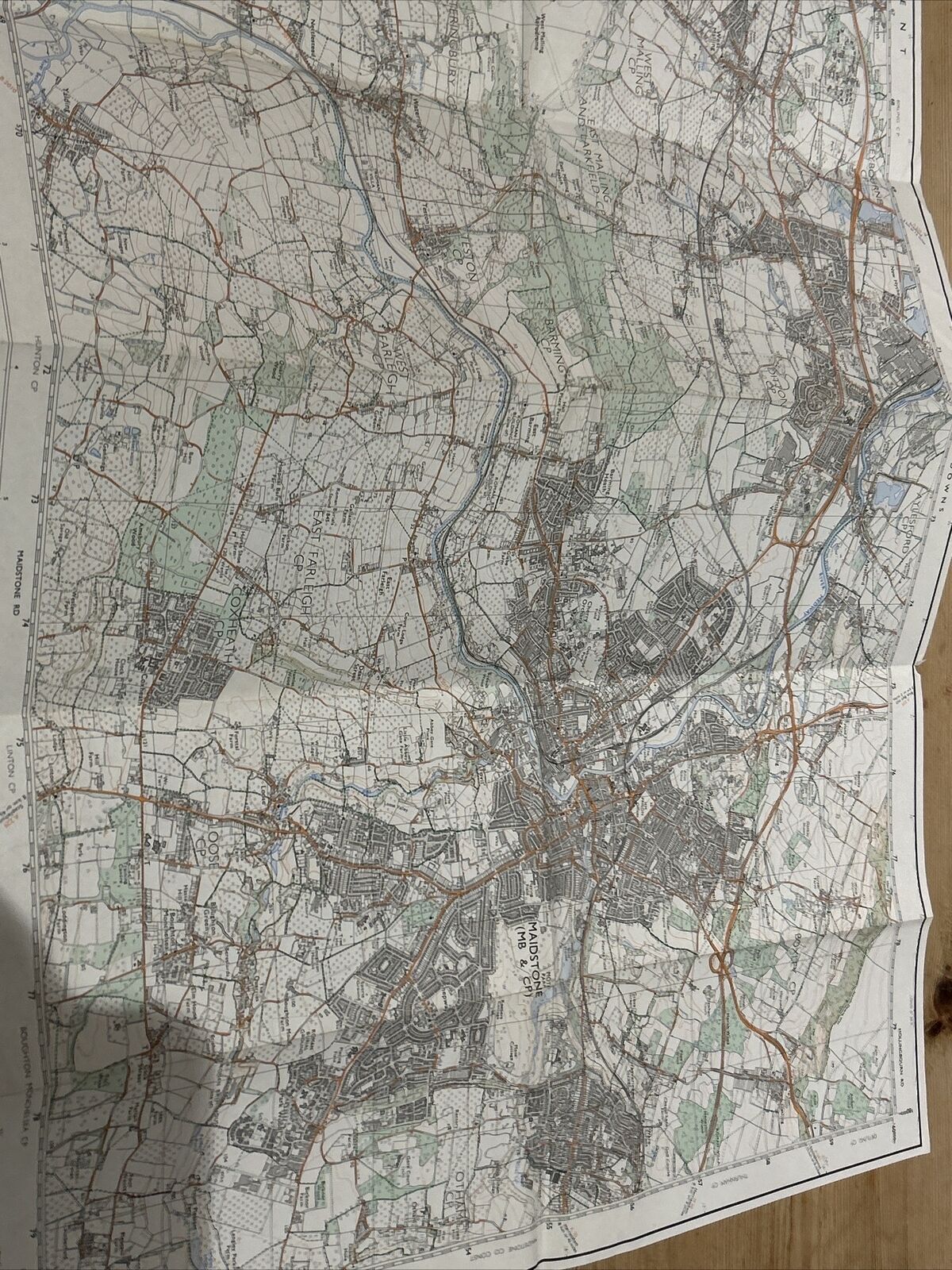 MAIDSTONE Ordnance Survey Second Series 1:25,000 Map TQ65/75 1975 Borough Green