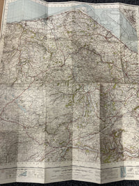 DENBIGH Ordnance Survey Cloth One Inch Map 1947 Sixth Edition Sheet 108 Mold