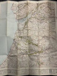 ABERYSTWYTH Ordnance Survey Cloth One Inch Map 1947 Sixth Edition Sheet 127