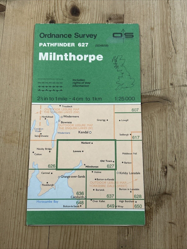 MILNTHORPE Pathfinder 627 Ordnance Survey 1:25,000 1990 Summerlands Old Hutton